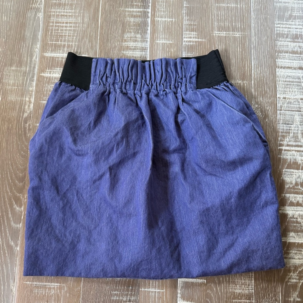 ZARA Blue Mini Skirt with Pockets Small